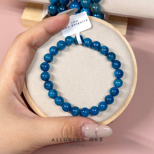 Blue Apatite Crystal Bracelet 蓝磷灰