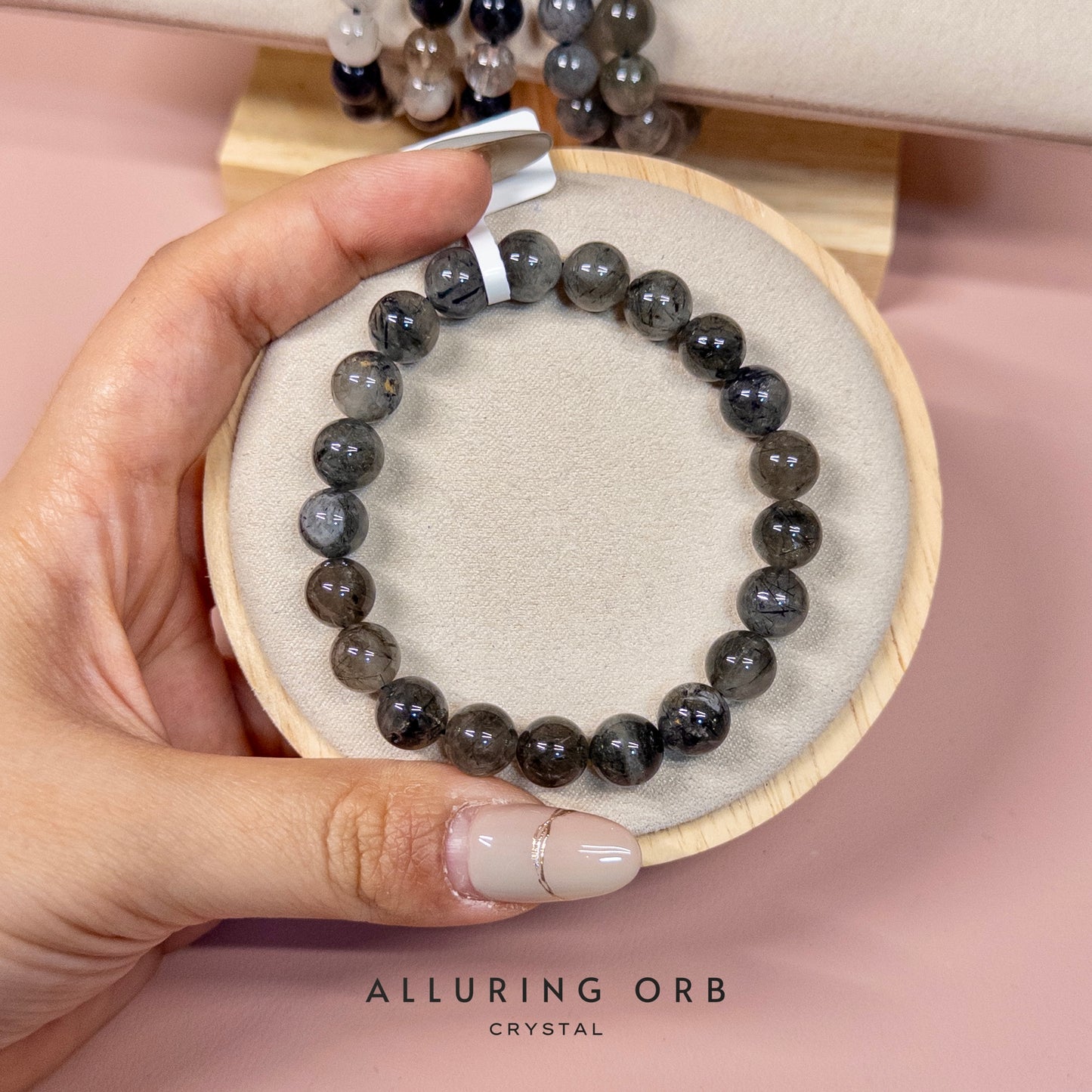 Rutilated Quartz Crystal Bracelet 黑发晶