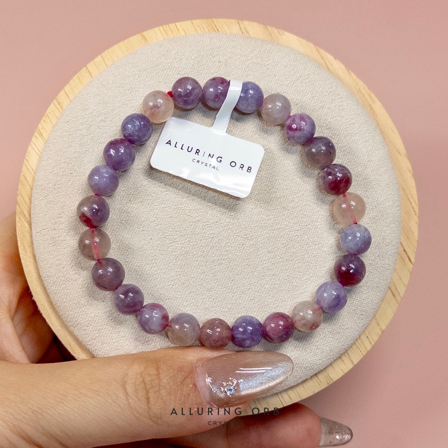 Plum Tourmaline Crystal Bracelet