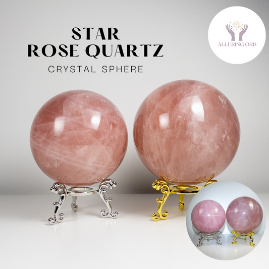 Madagascar Star Rose Quartz Jumbo Sphere